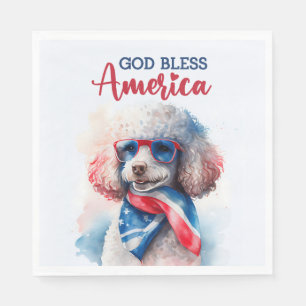 Guardanapo De Papel Cachorro Patriota-Poodle