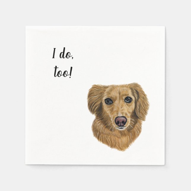 Guardanapo De Papel Cachorro Personalizado Napkin (Frente)