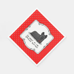 Guardanapo De Papel Cachorro podre de Skye Terrier, borrado (preto) Cu