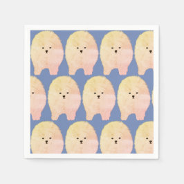 Guardanapo De Papel Cachorro Pomerano, Papel Personalizado Pet Fluffy