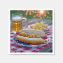 Cachorro-quente de 4 de Julho com Cerveja e Batata