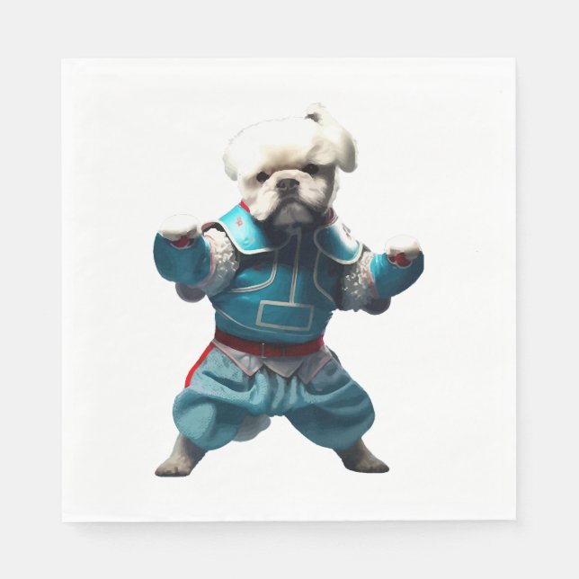 Guardanapo De Papel Cachorro sabe que o Karate foi transformado (Frente)