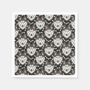Guardanapo De Papel Cachorro Sled Pet Puppy Leal Siberiano