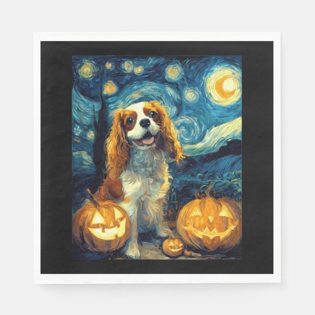 Guardanapo De Papel Cachorro Spaniel Cavalier King Charles Fofo de Hal (Frente)