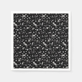 Guardanapo De Papel Cachorros Cães Gatos Aranhas Cachorros Esqueletos