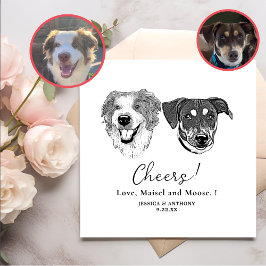 Guardanapo De Papel Cachorros Pretos E Brancos Animados Personalizados