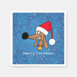Guardanapo De Papel Cachshund Dachshund de Natal Festivo