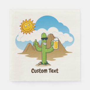 Guardanapo De Papel Cactus com Cerveja
