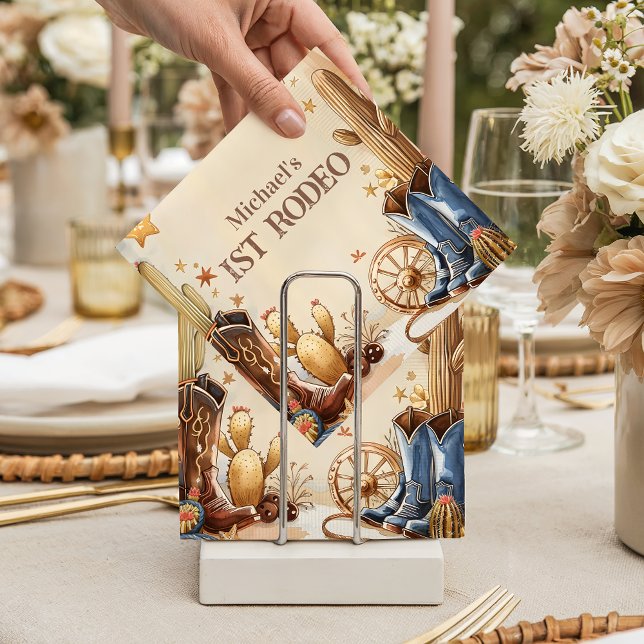 Guardanapo De Papel Cactus Desert 1st Rodeo Party (Criador carregado)