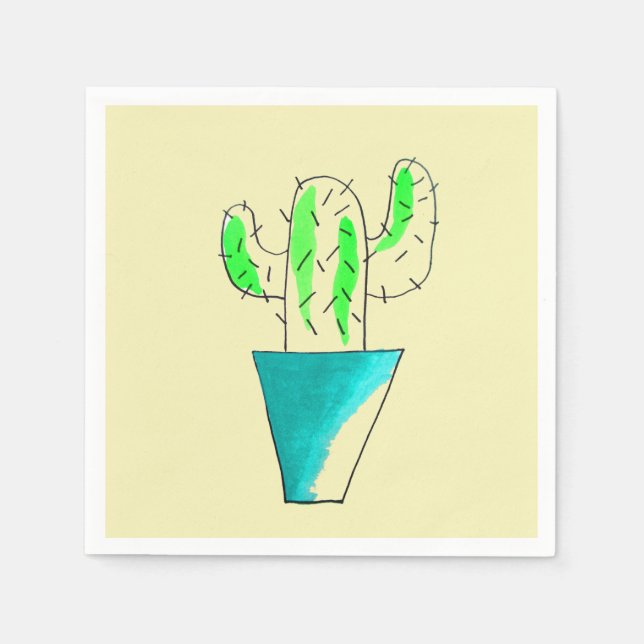 Guardanapo De Papel Cactus, partido jante mexicano (Frente)
