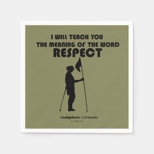 Guardanapo De Papel Caddyshack | Ensino-Vos O Significado Do W (Frente)