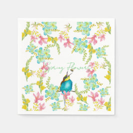 Guardanapo De Papel Cadeado de flores de primavera