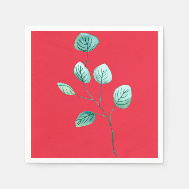 Guardanapo De Papel Cadeias d'água das Folhas (Frente)