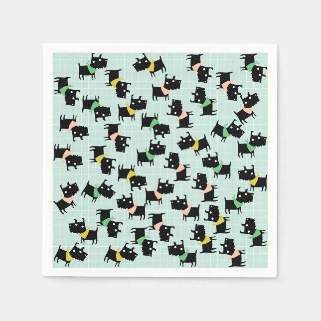 Guardanapo De Papel Cães Bonitos Papel Nápoles (Frente)