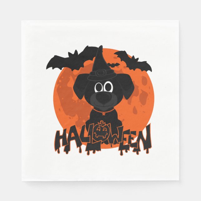 Guardanapo De Papel Cães-camiseta do Halloween (Frente)