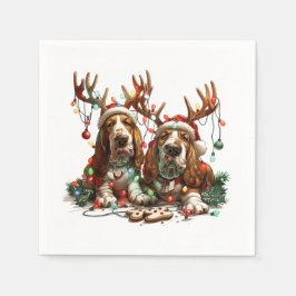 Guardanapo De Papel Cães de Cães de Caça de Natal