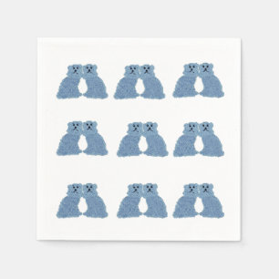 Guardanapo De Papel Cães de Staffordshire Ginger Azul