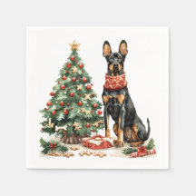 Cães Dobermann de Natal