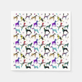 Guardanapo De Papel Cães e patas