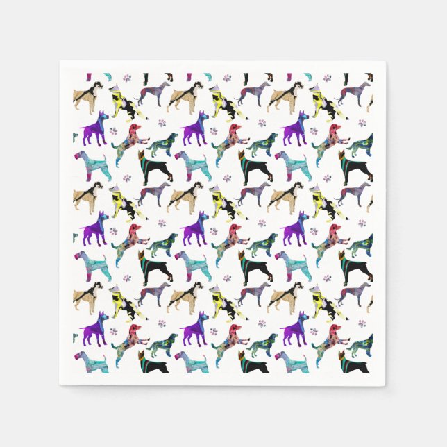 Guardanapo De Papel Cães e patas (Frente)