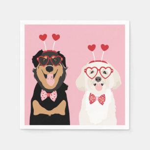 Guardanapo De Papel Cães namorados Rottweiler Maltipoo Puppy