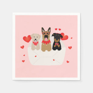 Guardanapo De Papel Cães no Envelope Love