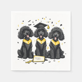 Guardanapo De Papel Cães Poodle Padrão De Graduação