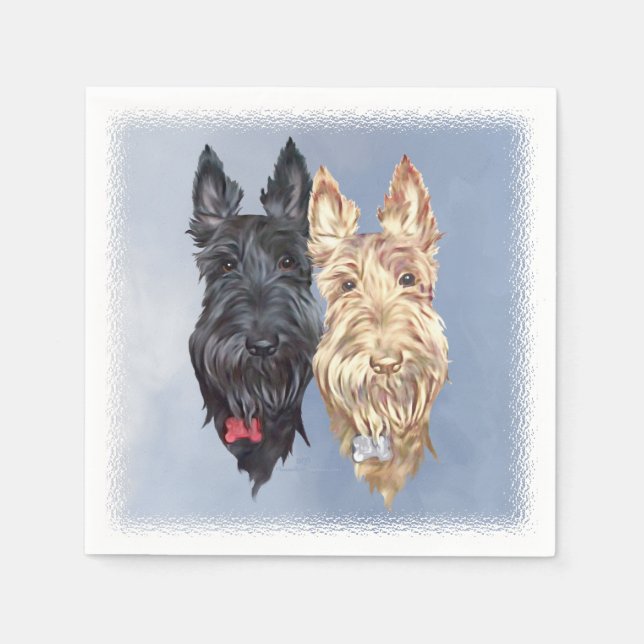 Guardanapo De Papel Cães Scottie (Frente)