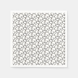 Guardanapo De Papel Cães Sentados Cartoon Engraçado