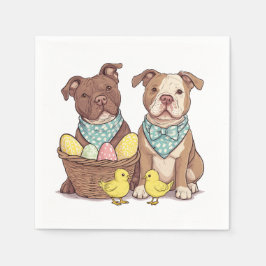 Guardanapo De Papel Cães Touro-páscoa