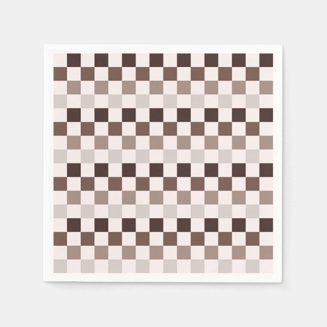 Guardanapo De Papel Cafe Au Lait checkerboard pattern (Frente)