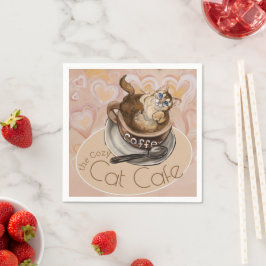 Guardanapo De Papel Café Coffee Cat