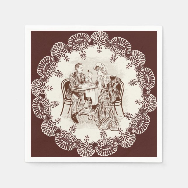 Guardanapo De Papel café e amor (Frente)