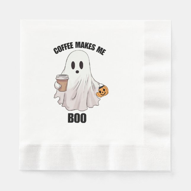 Guardanapo De Papel Café Fantasma Halloween Engraçado  (Frente)