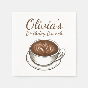 Guardanapo De Papel Café Latte Cappuccino Festa de aniversário Brunch