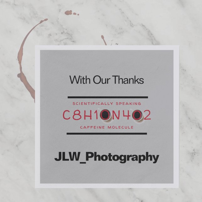 Guardanapo De Papel Cafeine Molecular Fórmula Promocional Café (Criador carregado)