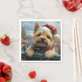 Guardanapo De Papel Cairn Terrier Cachorro Montanha-russa Natal