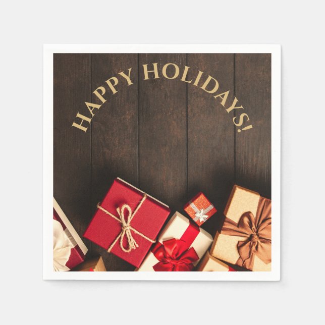 Guardanapo De Papel Caixa de Presente Russo, Natal (Frente)