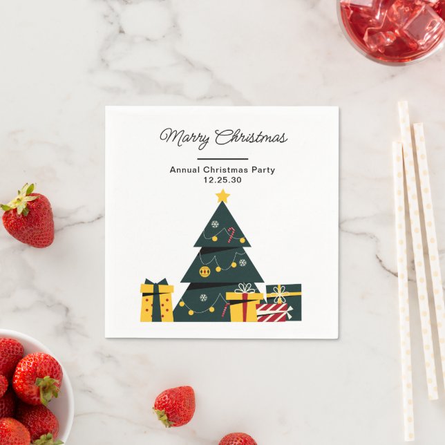 Guardanapo De Papel Caixa de presentes da árvore de Natal Elegante (Insitu)