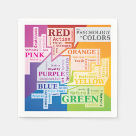 Guardanapo De Papel Caixas de Ilustração de Nuvem de Psicologia de Cor