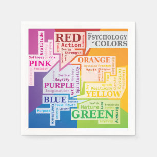 Guardanapo De Papel Caixas de Ilustração de Nuvem de Psicologia de Cor