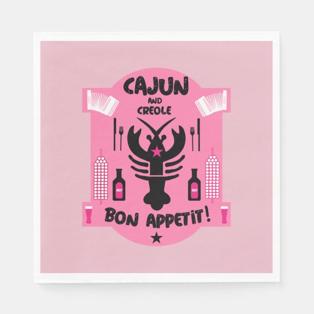 Guardanapo De Papel Cajun e Creole Cooks (Frente)