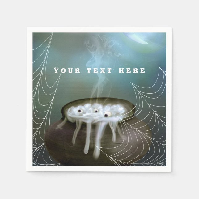 Guardanapo De Papel Caldeirão de festa de Halloween Fantasmagórico das (Frente)