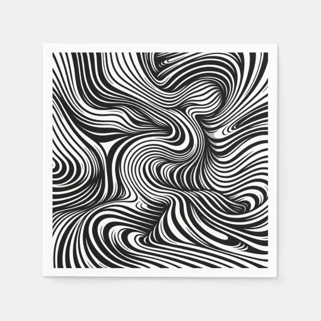 Guardanapo De Papel Caleidoscópio monocromático (Frente)