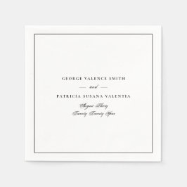 Guardanapo De Papel Caligrafia Clássica Casamento Enquadrado