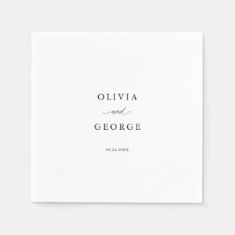 Guardanapo De Papel Caligrafia de Script Moderno Elegante