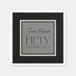 Guardanapo De Papel Caligrafia Elegante Cinquenta e Fabulosa Unisex