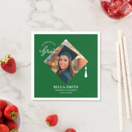 Guardanapo De Papel Caligrafia Moderna Elegante Foto de Formatura Pers