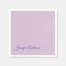 Guardanapo De Papel Caligrafia Pastel Thistle Pink Nome Personalizado