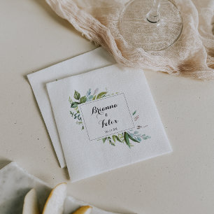 Guardanapo De Papel Caligrafia tropical Casamento Napkin